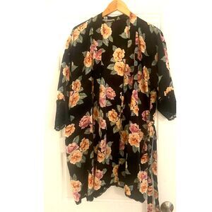 Christian Dior Floral Lace Silk Robe